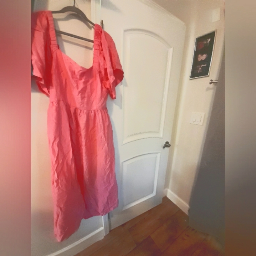 Open tie back dress